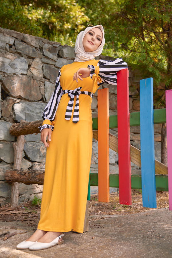 5266 ELBISE Sarı - 5266 Sarı