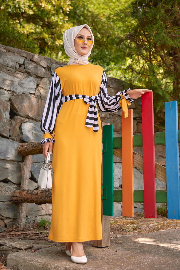5266 ELBISE Sarı - 5266 Sarı