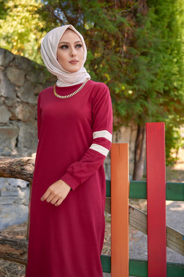 GARNILI ELBISE Bordo - 3080 BORDO