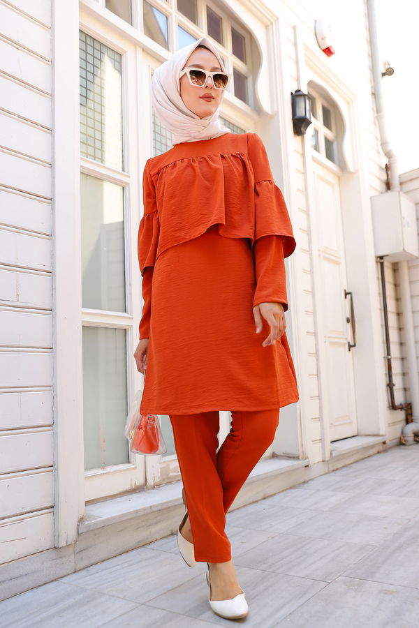 9044 TUNIK PANTOLON Kiremit - 9044