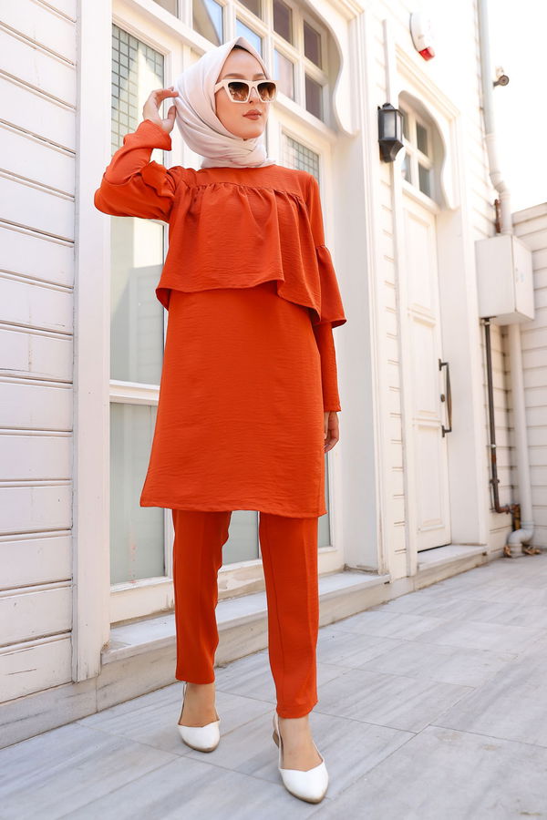 9044 TUNIK PANTOLON Kiremit - 9044