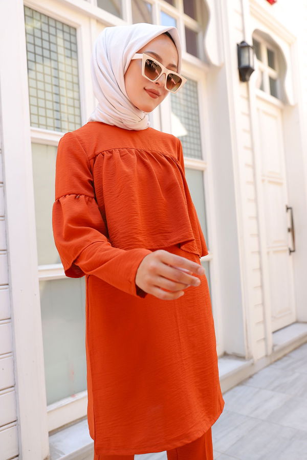 9044 TUNIK PANTOLON Kiremit - 9044