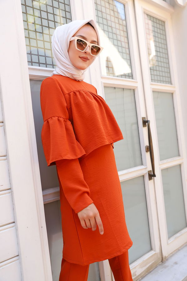 9044 TUNIK PANTOLON Kiremit - 9044
