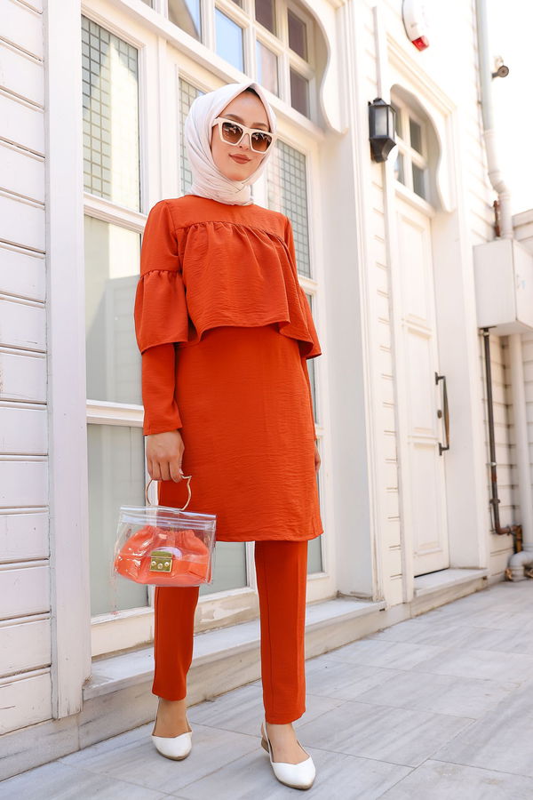 9044 TUNIK PANTOLON Kiremit - 9044