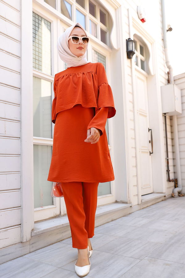 9044 TUNIK PANTOLON Kiremit - 9044