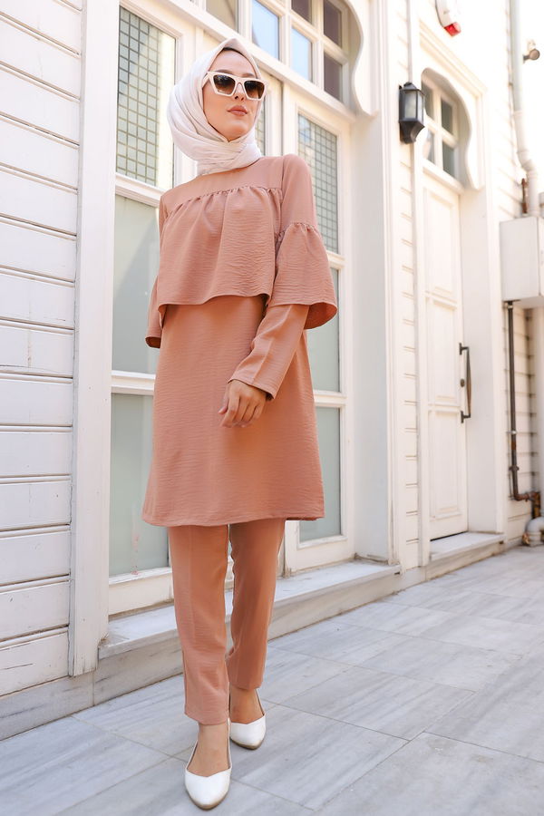 9044 TUNIK PANTOLON Vizon - 9044 VİZON