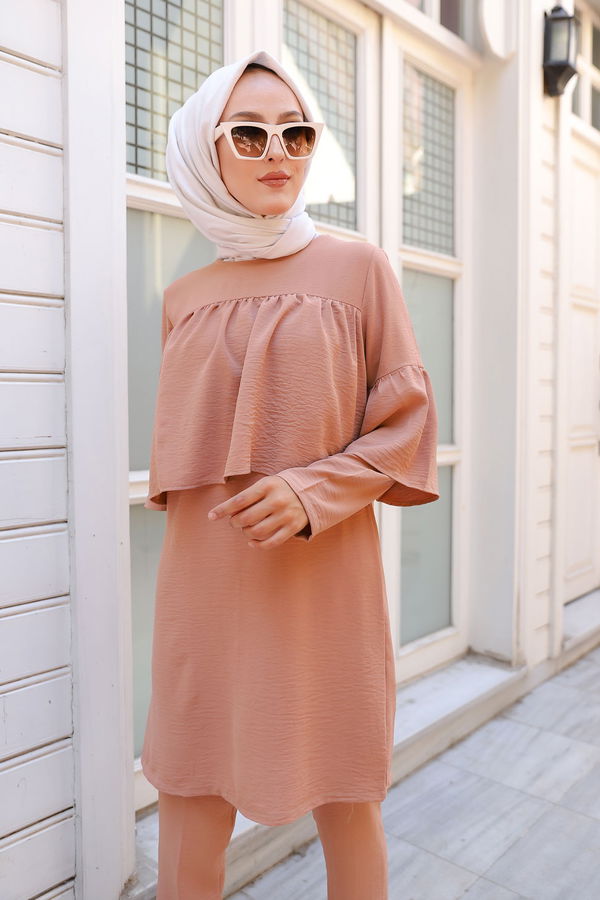 9044 TUNIK PANTOLON Vizon - 9044 VİZON