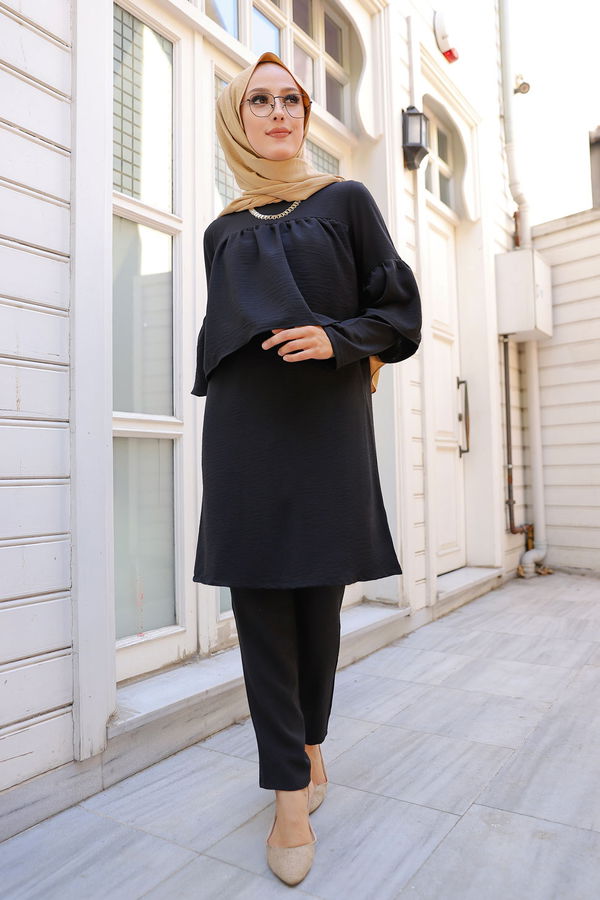 9044 TUNIK PANTOLON Siyah - 9044 SİYAH
