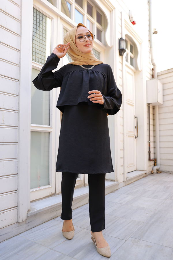 9044 TUNIK PANTOLON Siyah - 9044 SİYAH