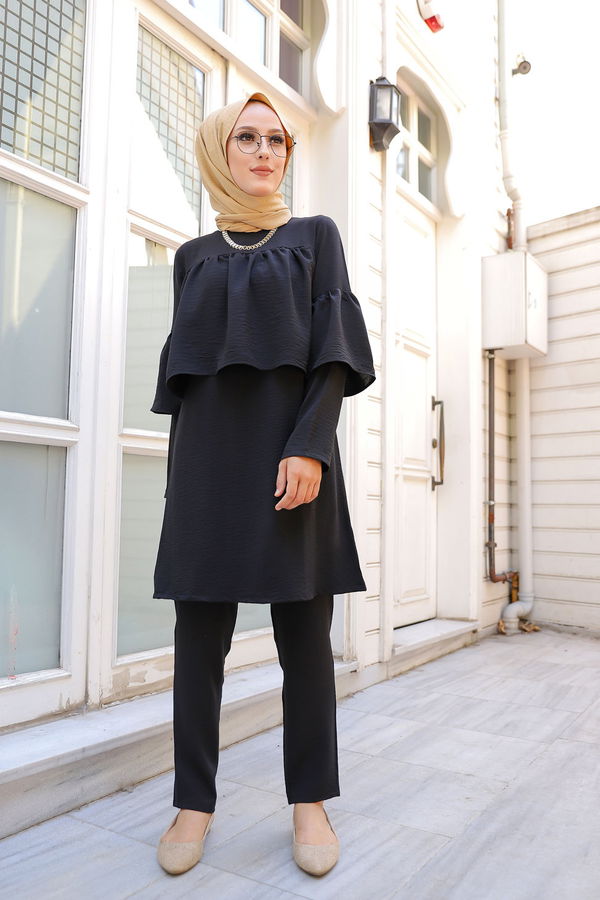 9044 TUNIK PANTOLON Siyah - 9044 SİYAH