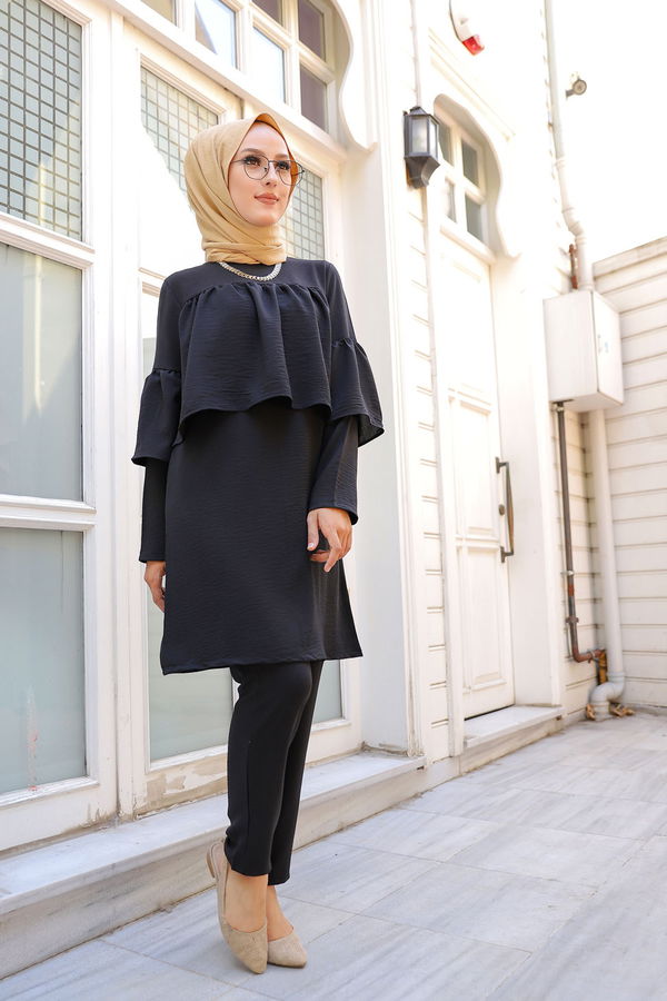 9044 TUNIK PANTOLON Siyah - 9044 SİYAH