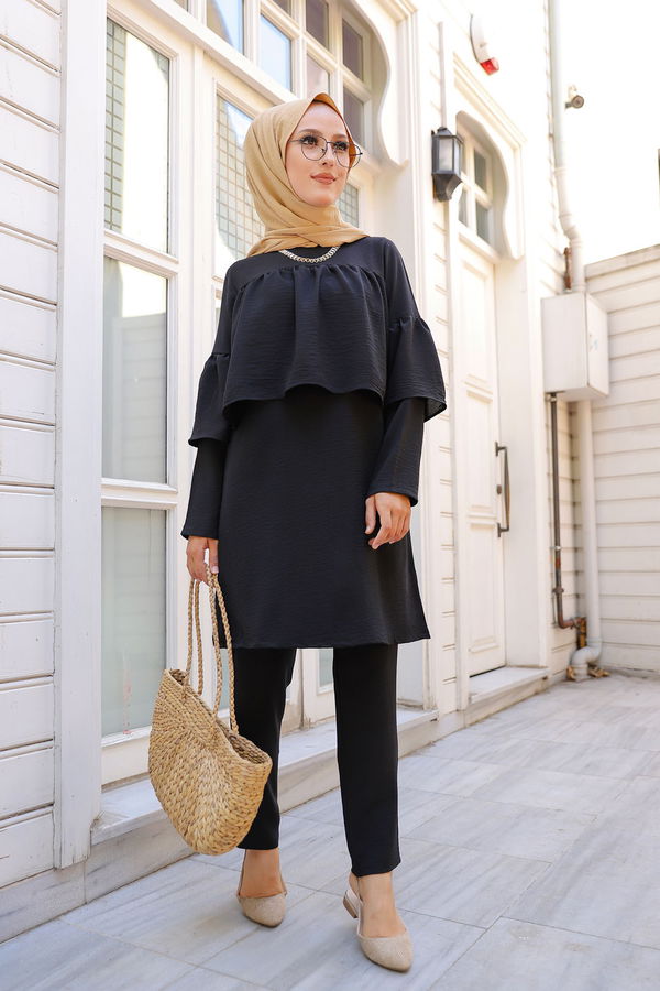 9044 TUNIK PANTOLON Siyah - 9044 SİYAH