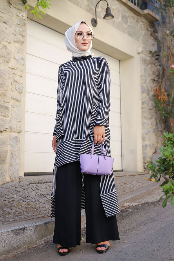 8566 TUNIK PANTOLON Siyah - 8566 SİYAH