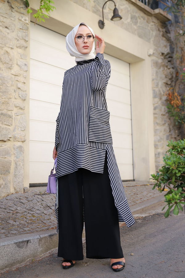 8566 TUNIK PANTOLON Siyah - 8566 SİYAH