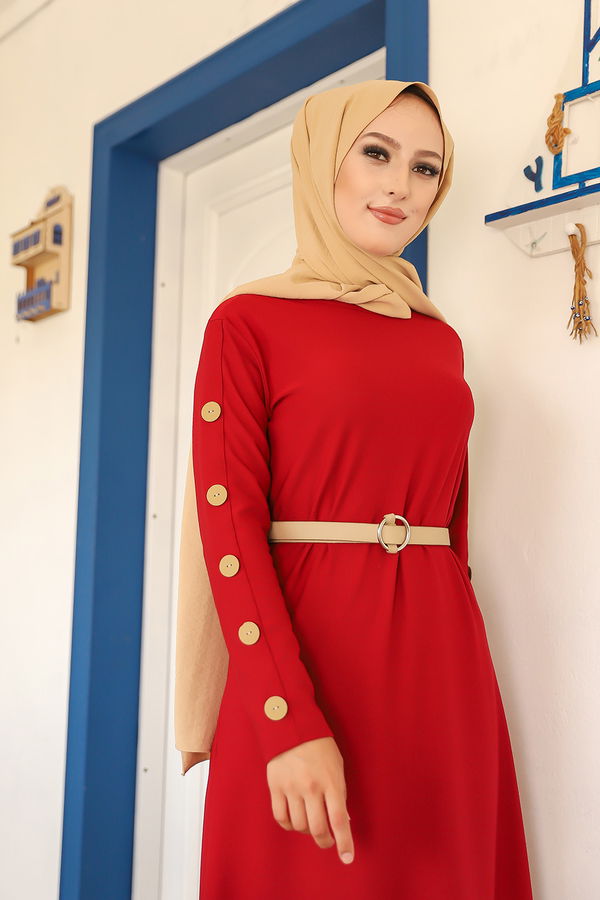 Elbıse Bordo - 2789