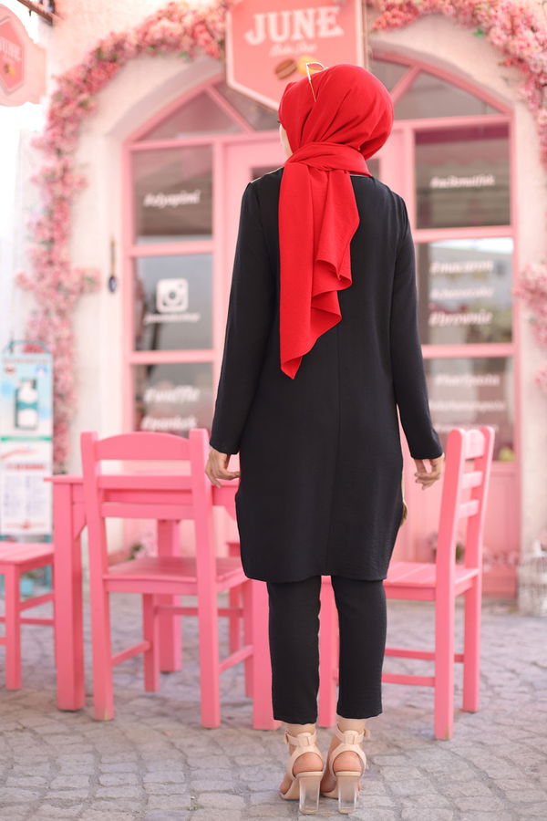 9049 TUNIK PANTOLON Kırmızı - 9049 Kırmızı