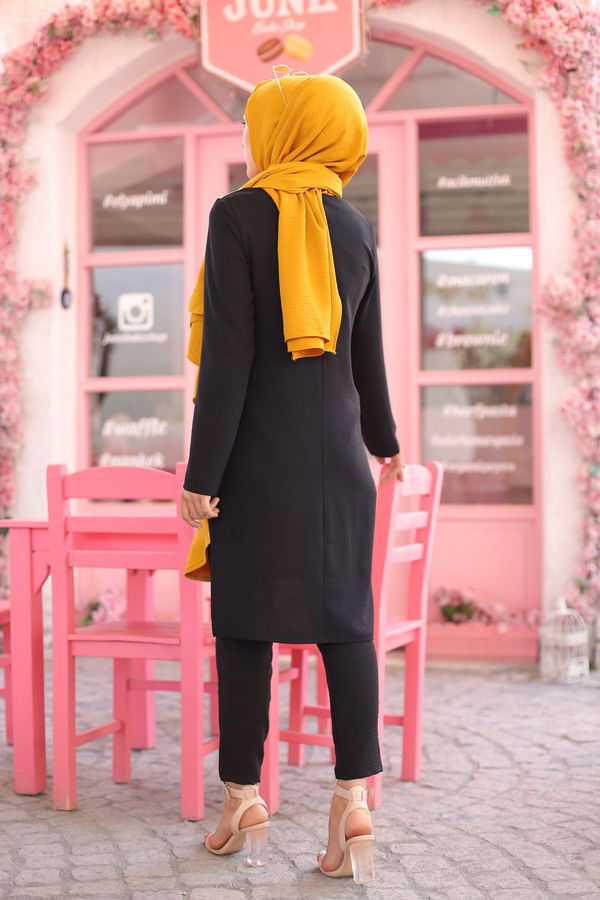 9049 TUNIK PANTOLON Sarı - 9049 Sarı