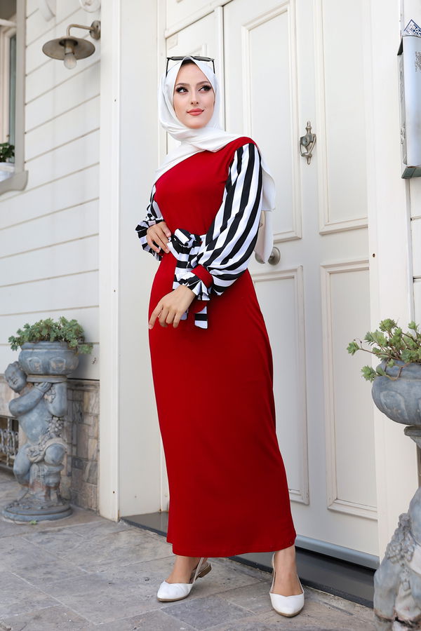 5266 ELBISE Bordo - 5266