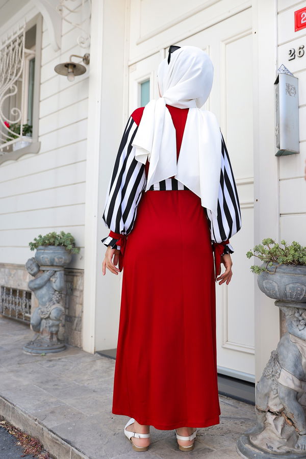 5266 ELBISE Bordo - 5266