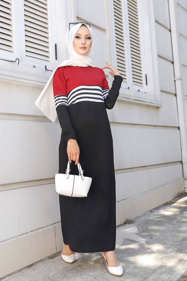 5251 ELBİSE Bordo - 5251