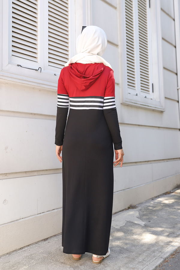 5251 ELBİSE Bordo - 5251