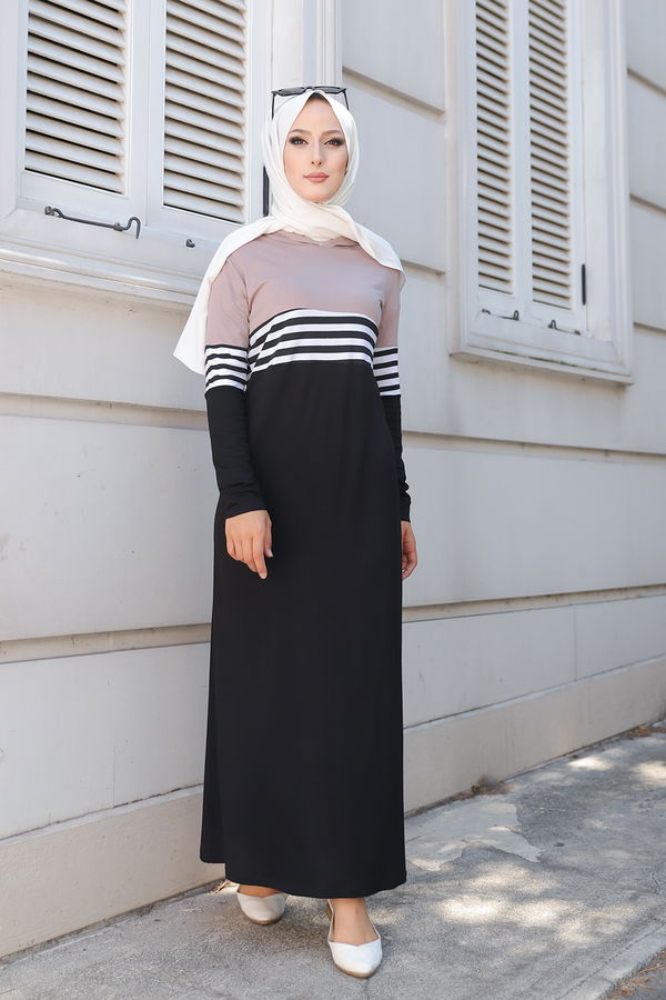 5251 ELBİSE Vizon - 5251 VİZON