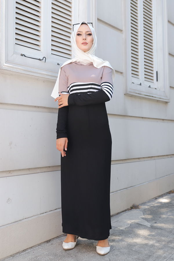 5251 ELBİSE Vizon - 5251 VİZON