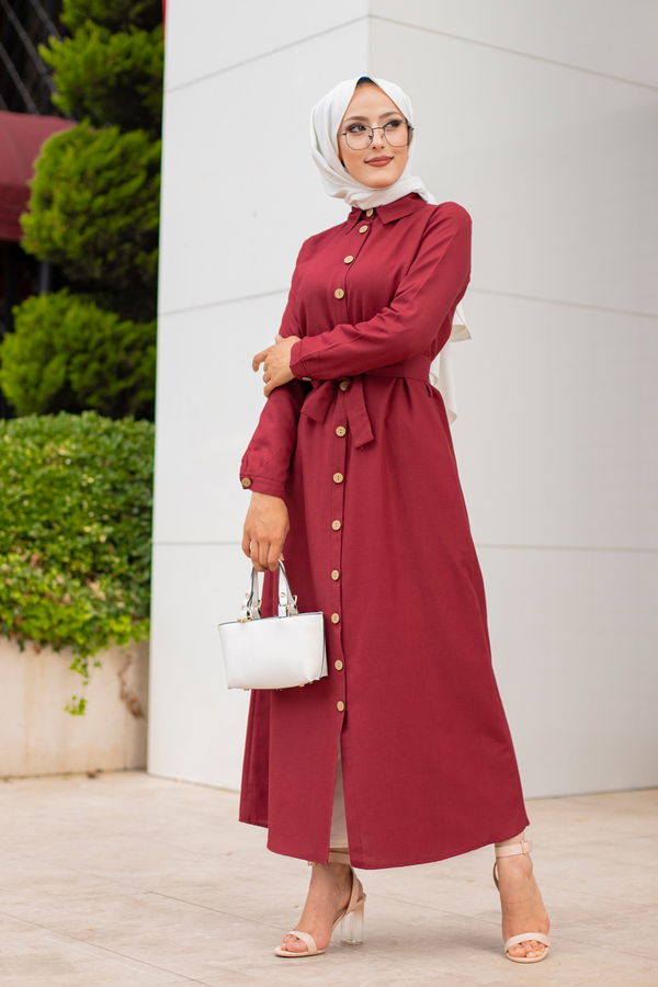 Elbıse Bordo - 3244 BORDO