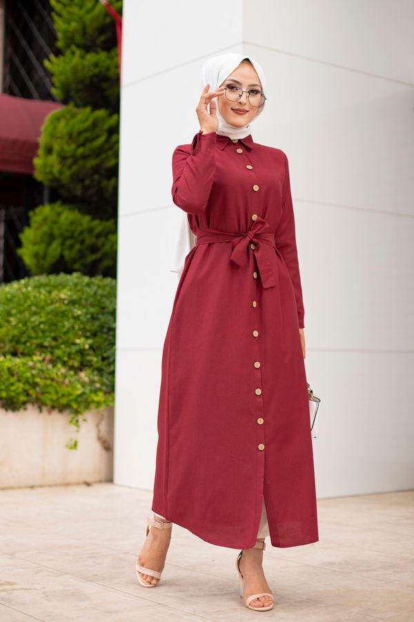 Elbıse Bordo - 3244 BORDO
