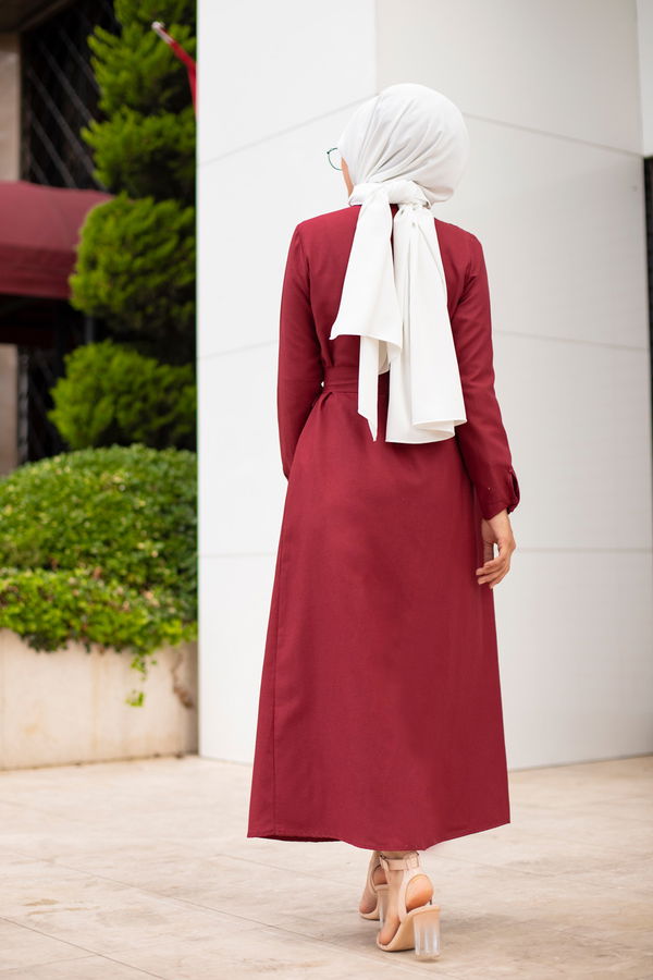 Elbıse Bordo - 3244 BORDO