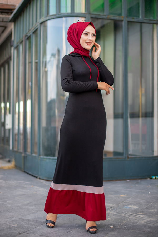 3075 GARNİLİ TUNİK Bordo - 3075