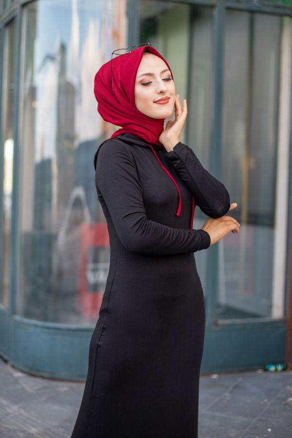 3075 GARNİLİ TUNİK Bordo - 3075