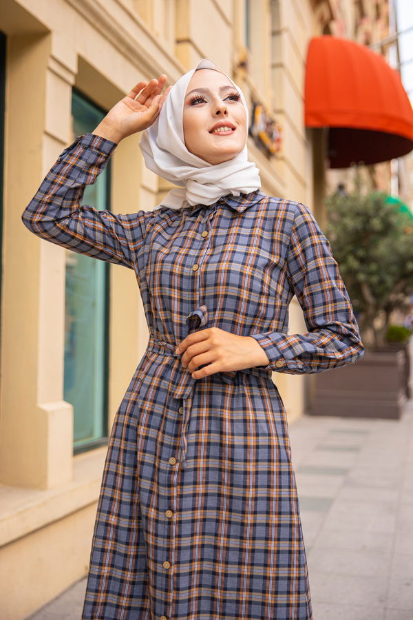 3259 EKOSE ELBISE Taba - 3259