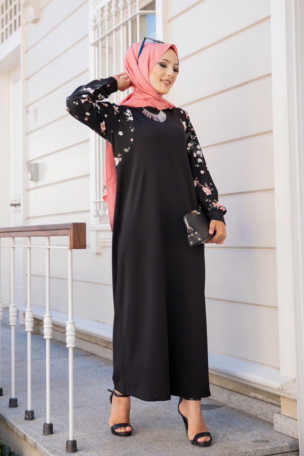 8576 ELBİSE Siyah - 8576