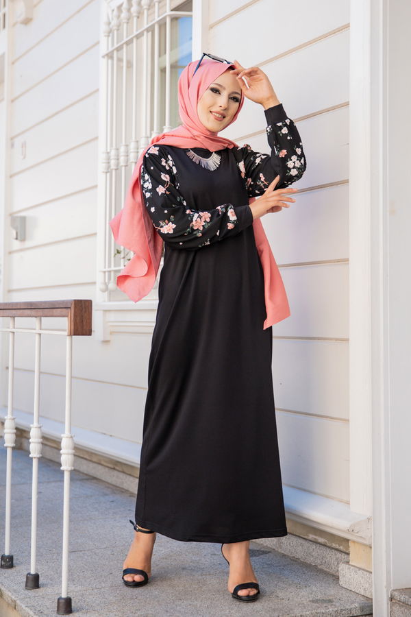8576 ELBİSE Siyah - 8576