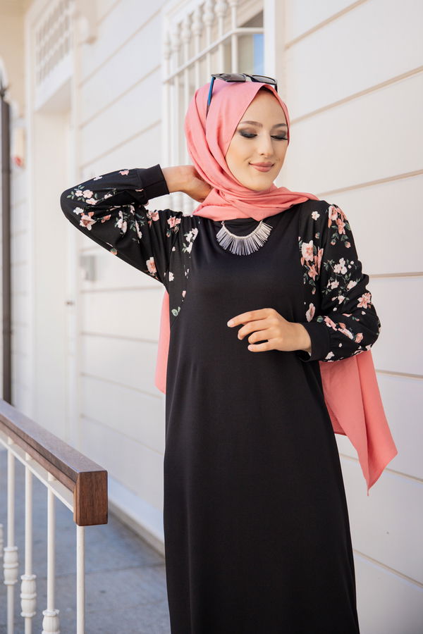 8576 ELBİSE Siyah - 8576