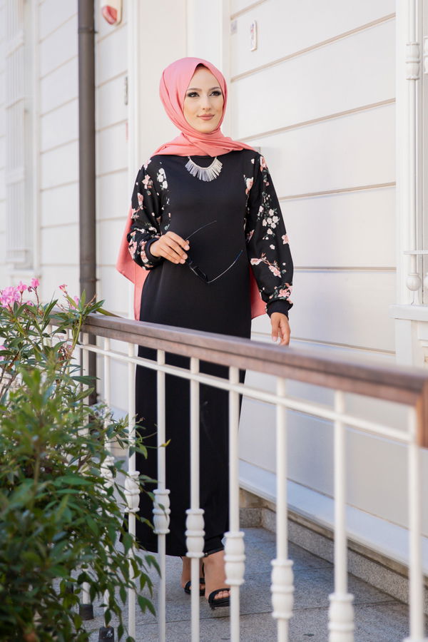 8576 ELBİSE Siyah - 8576
