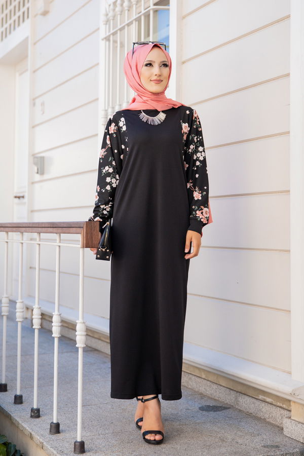 8576 ELBİSE Siyah - 8576