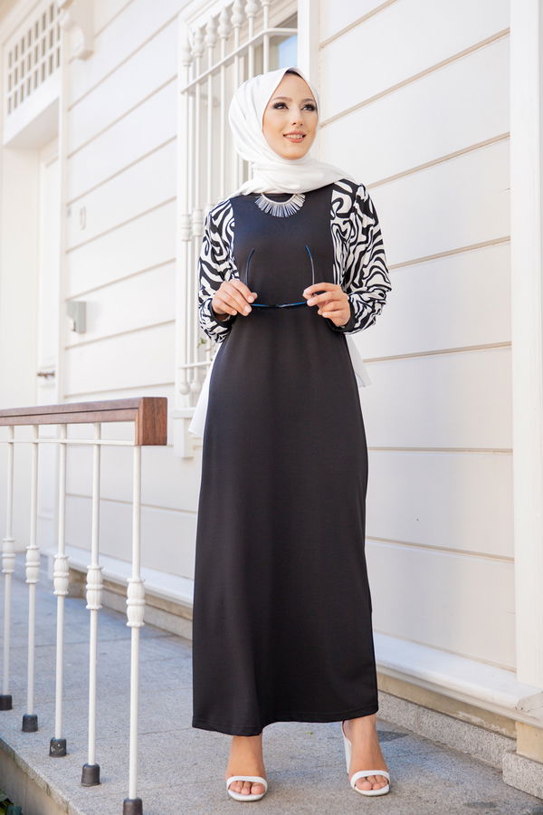 8578 ELBISE Siyah - 8578 SİYAH