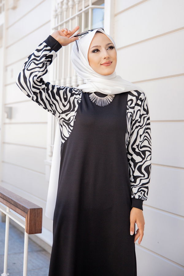 8578 ELBISE Siyah - 8578 SİYAH