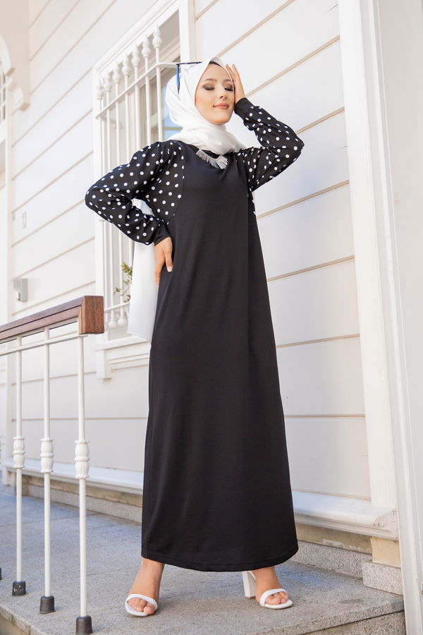 8579 ELBISE Siyah - 8579
