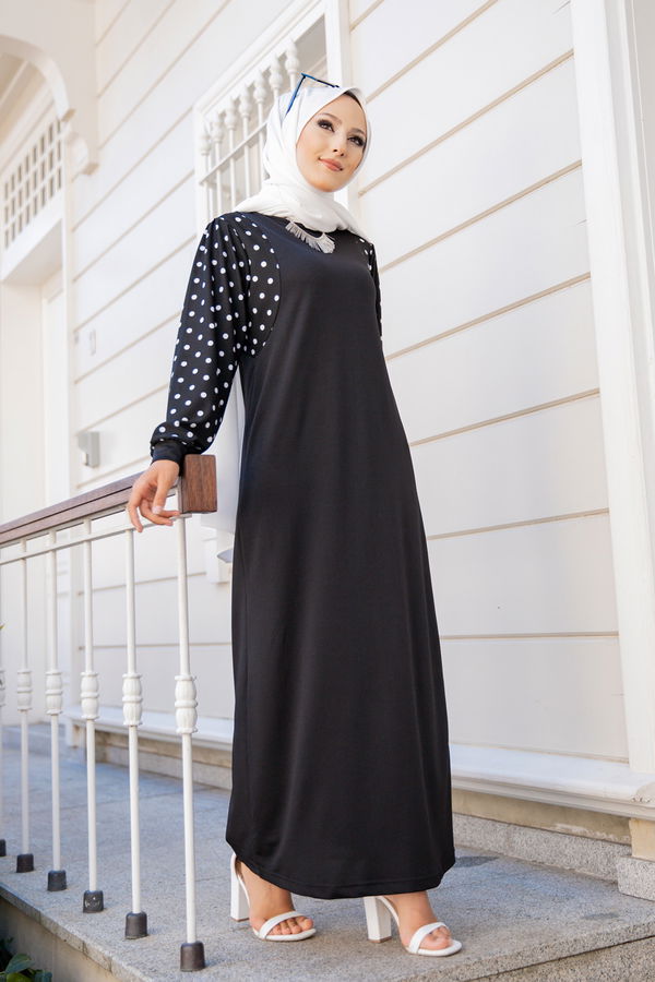 8579 ELBISE Siyah - 8579