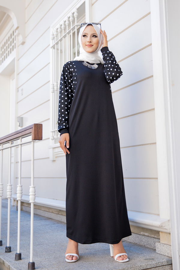 8579 ELBISE Siyah - 8579
