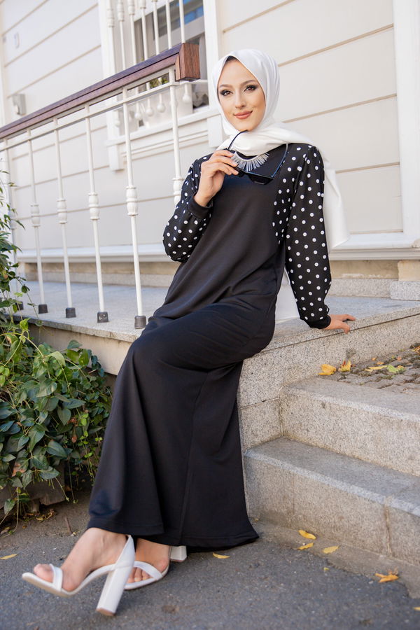 8579 ELBISE Siyah - 8579