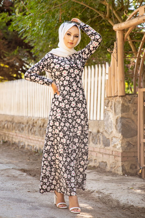8588 ELBISE Siyah - 8588