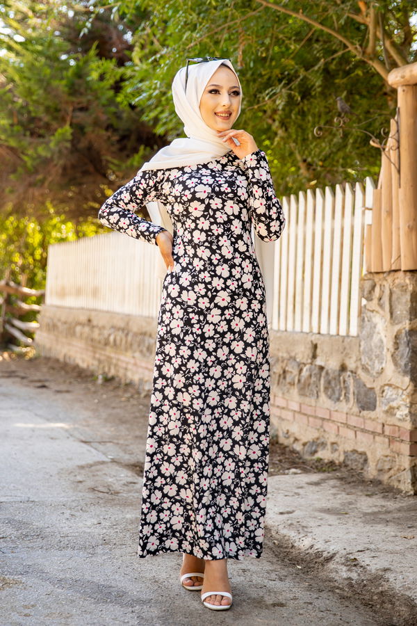 8588 ELBISE Siyah - 8588