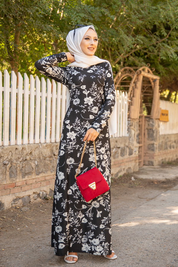 8589 ELBISE Siyah - 8589