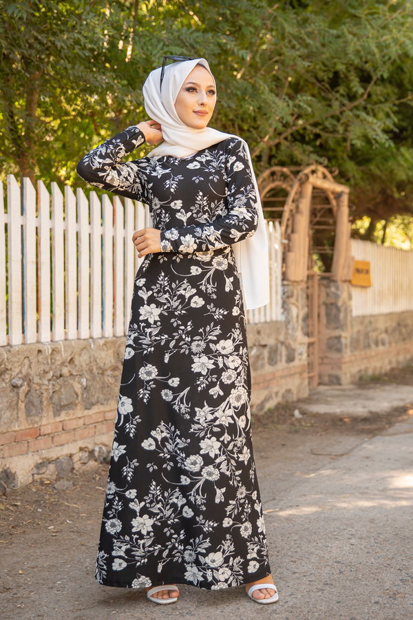 8589 ELBISE Siyah - 8589