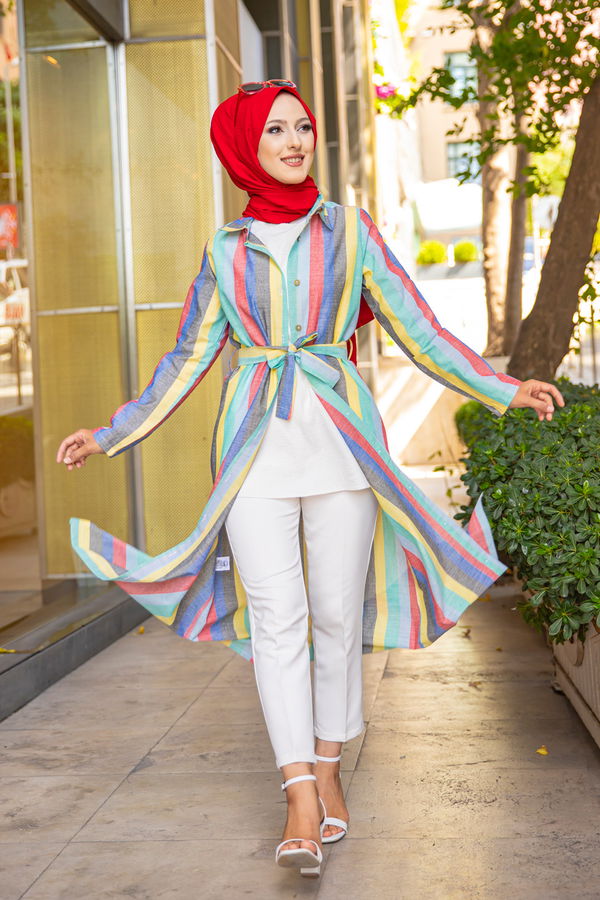 9057 KUSAKLI ELBISE Yeşil - 9057
