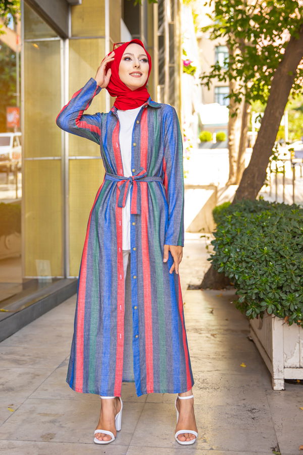 9057 KUSAKLI ELBISE Lacivert - 9057 LACİVERT